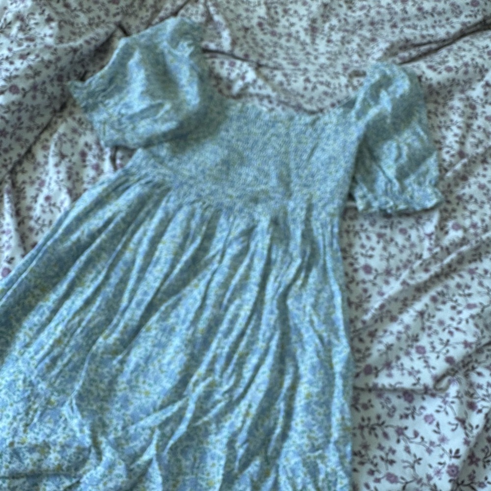 Floral Blue Kids Dress